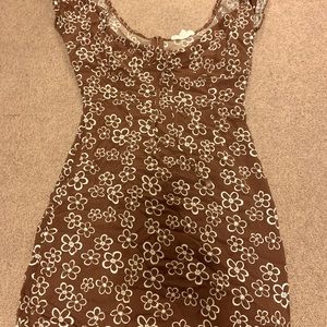 Brown Flower Dress